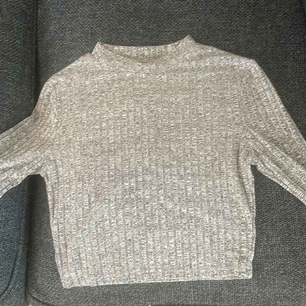 SHEIN Heathered gray long sleeve top